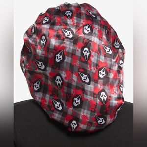 Ghost Face Reversible Red and Black Sleep Cap Bonnet- New